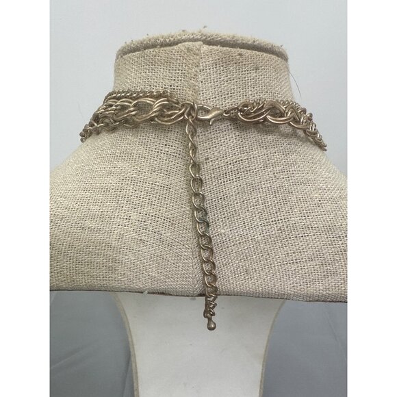 Multi-Strand Silver Tone & Black Beaded Necklace - Picture 4 of 5